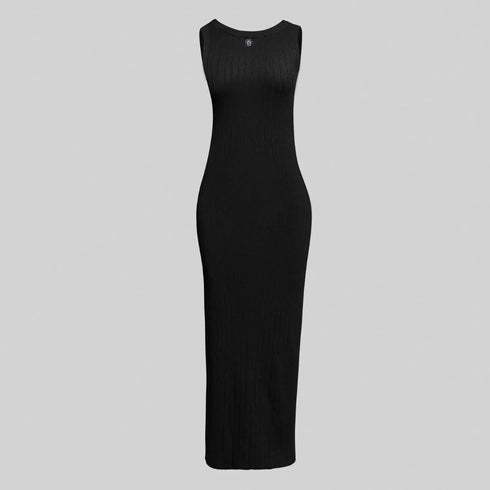 VESTIDO NEGRO KNIT MONASTERY